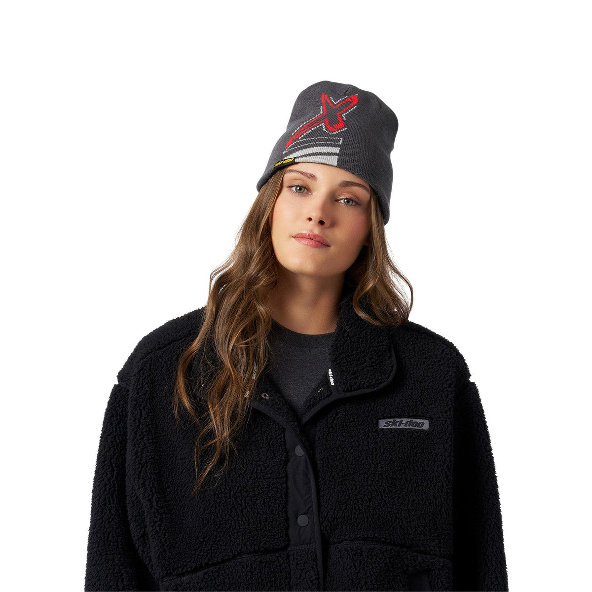 Ski-Doo Unisex Reversible X-team Edition Beanie - Grey Onesize