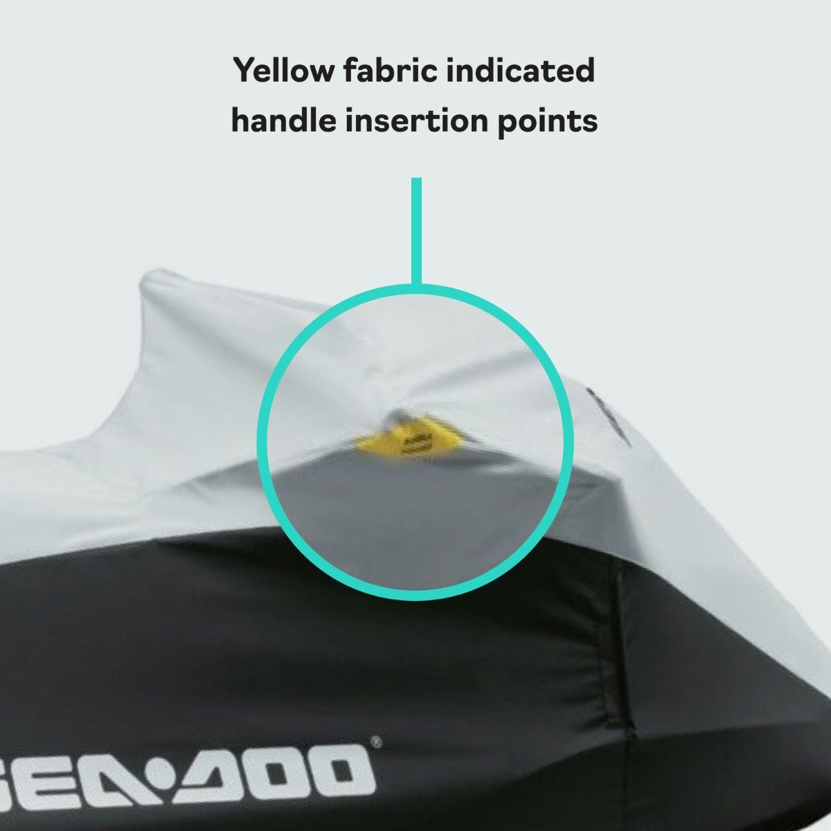 Sea-Doo Cover for GTR Models (2012-2019) - Light Grey/Black PWC Cover, 295100723