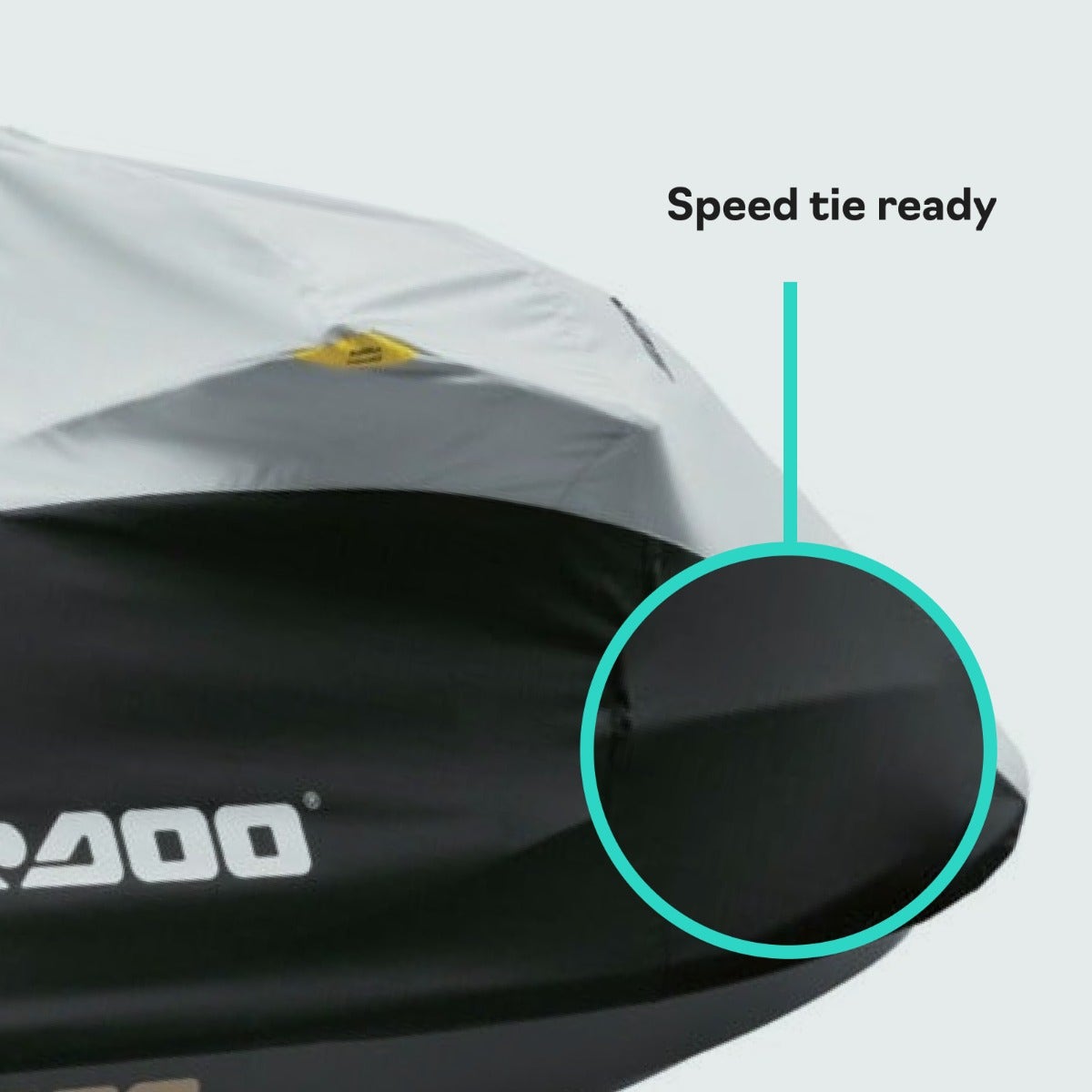 Sea-Doo Cover for GTR Models (2012-2019) - Light Grey/Black PWC Cover, 295100723