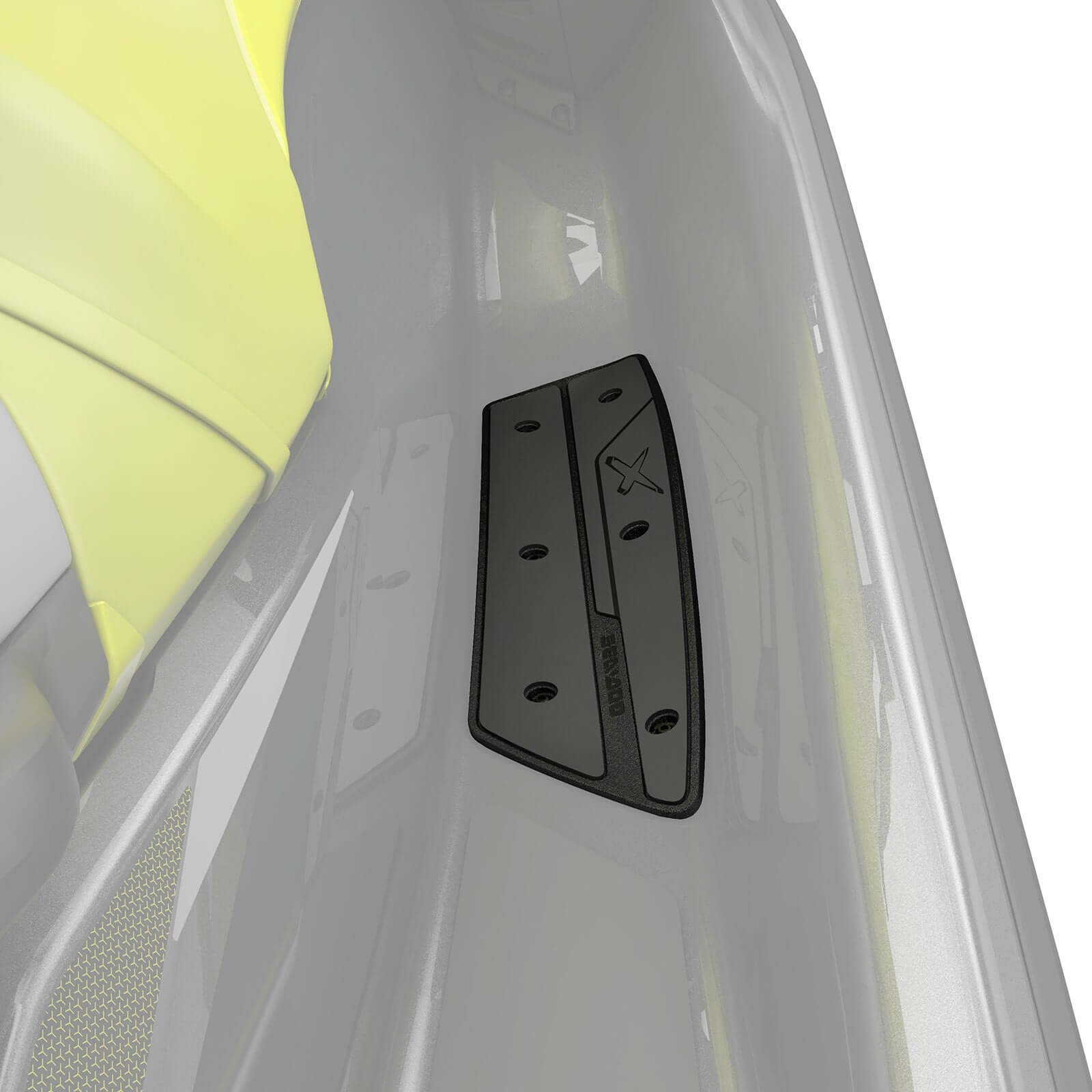 Sea-Doo floorboard wedges installed in hull footwell GTI GTR Wake 170 FishPro Scout