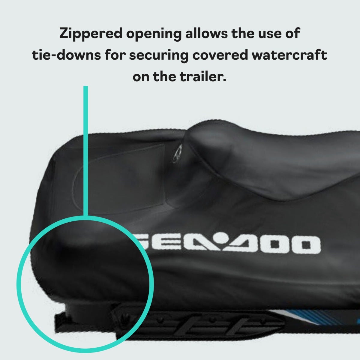 Sea-Doo Cover for RXT, RXT‑X, GTX, Wake Pro (2018 and up) in Black, 295101014