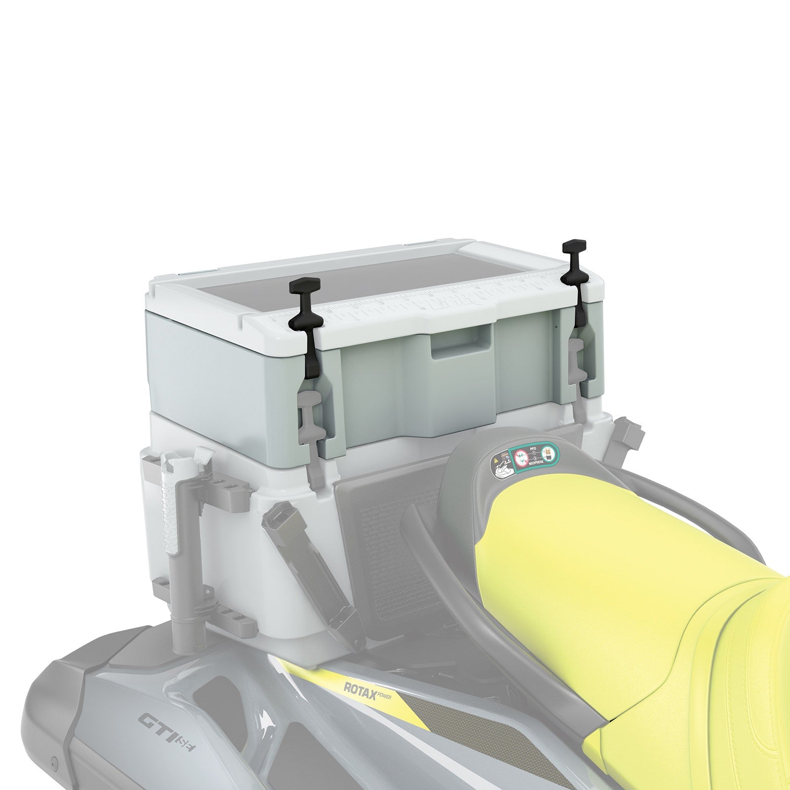 Sea-Doo LinQ 13.5 US Gal (51 L) Cooler Extension Double Latch - Insulated Storage Expansion, 295101033