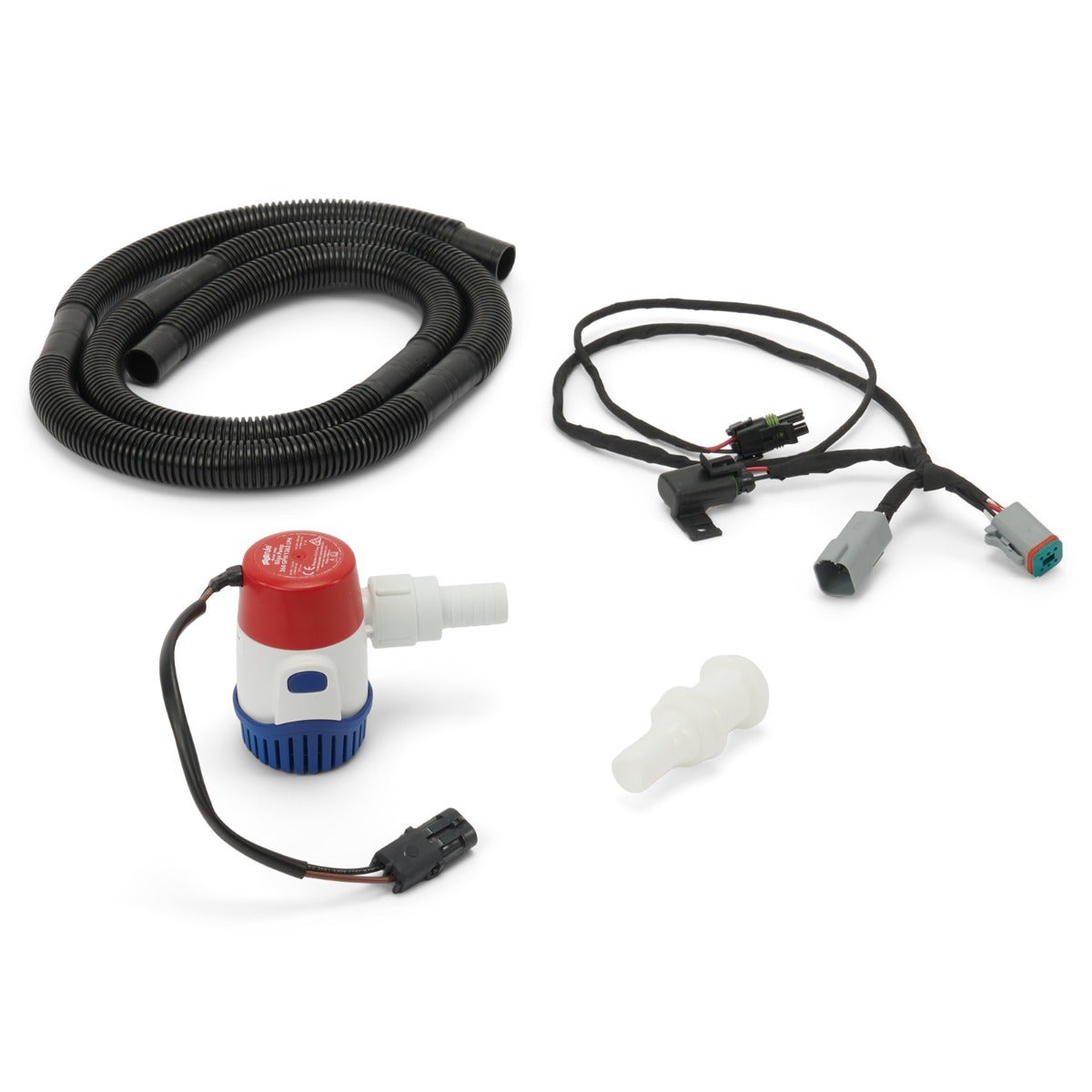 Sea-Doo Spark bilge pump kit with pump, hoses and wiring harness