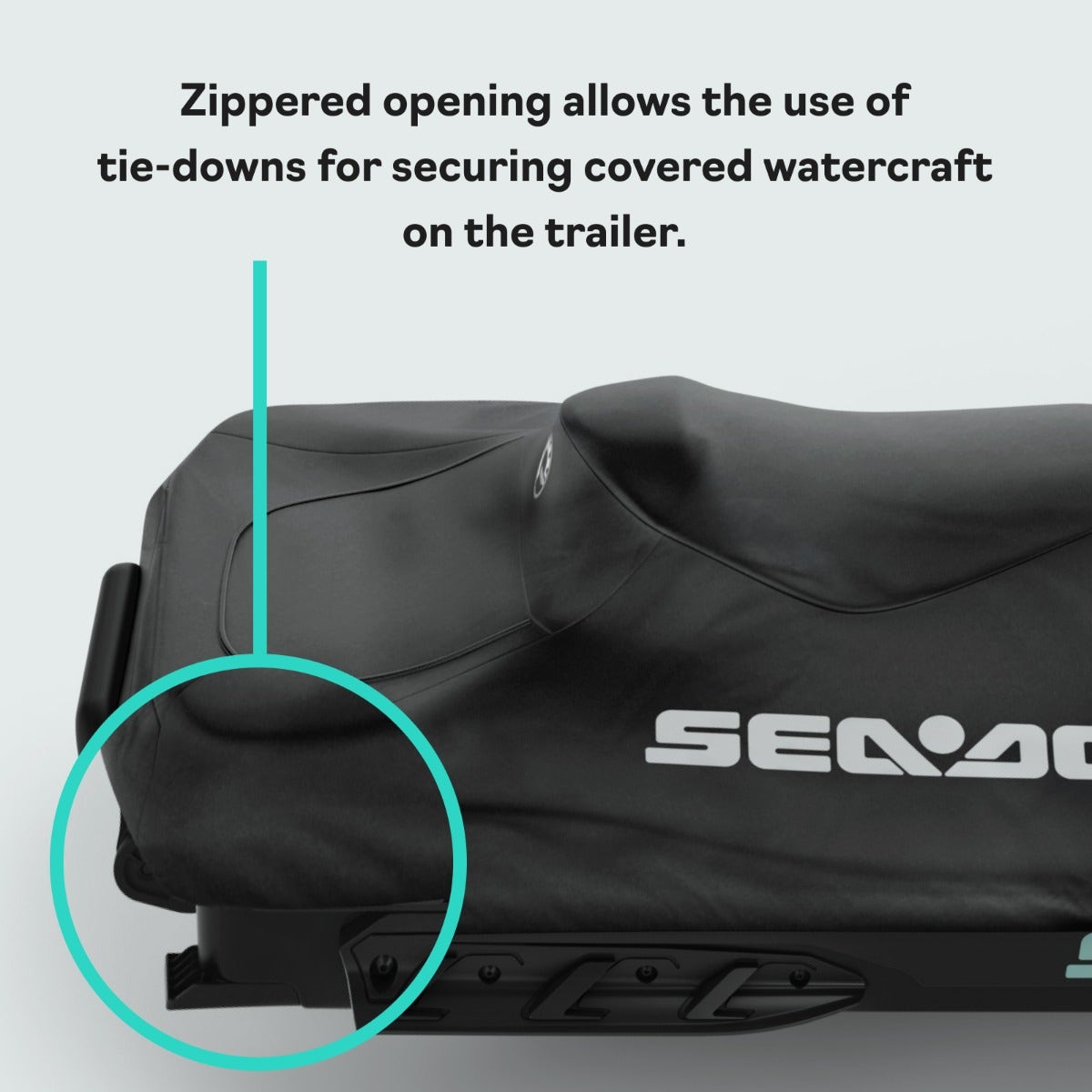 Sea-Doo Cover for RXT RXT-X GTX and Wake Pro with Touring Windshield - OEM Storage Cover, 295101348