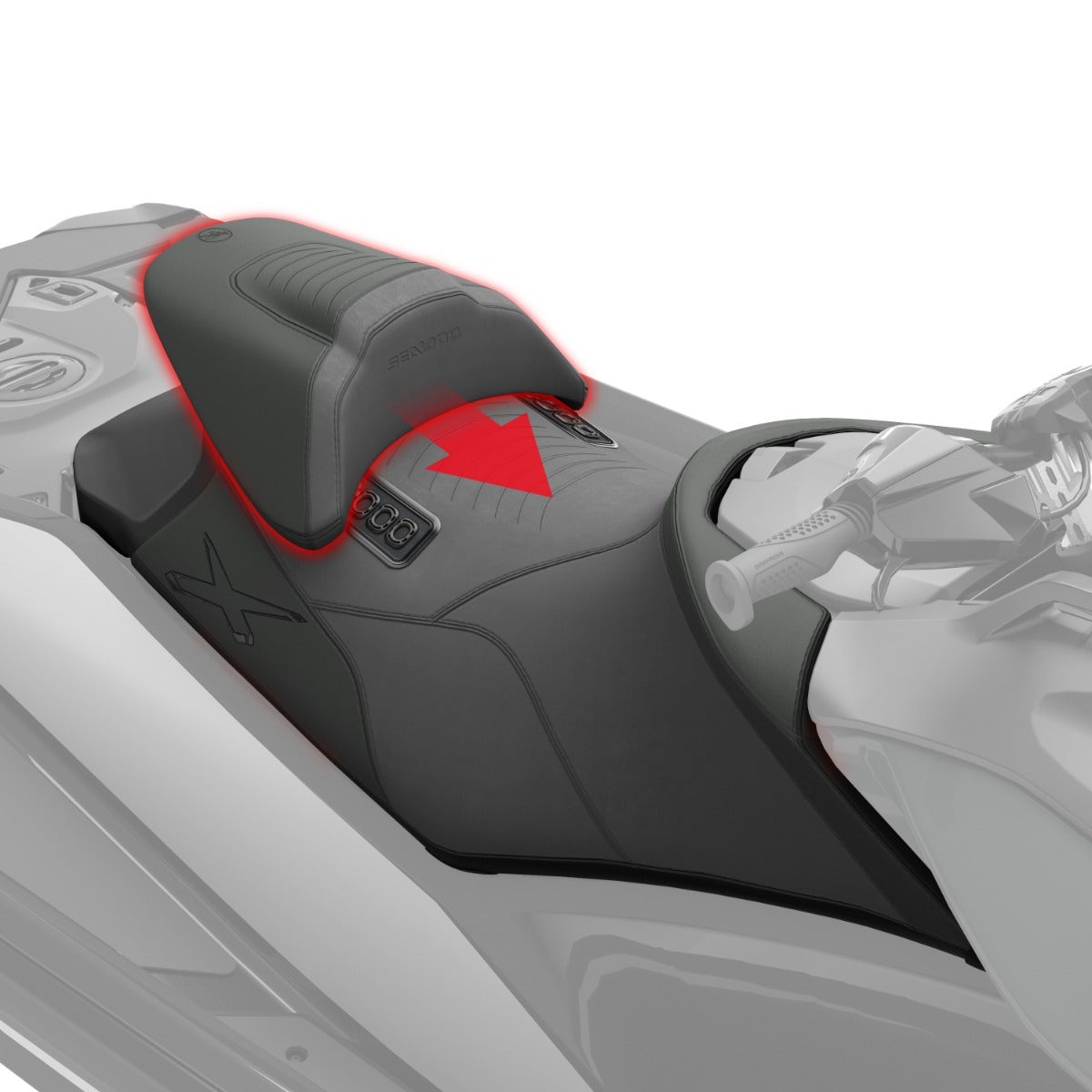 Sea-Doo Ergolock R Racing Seat for GTR-X - Adjustable Performance Saddle Seat, 295101463