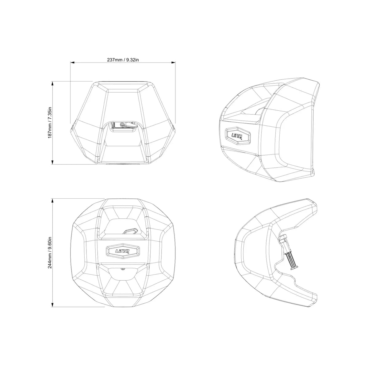 Sea-Doo LinQ Lite Fenders for Spark (2024 and up), Grey, 295101583