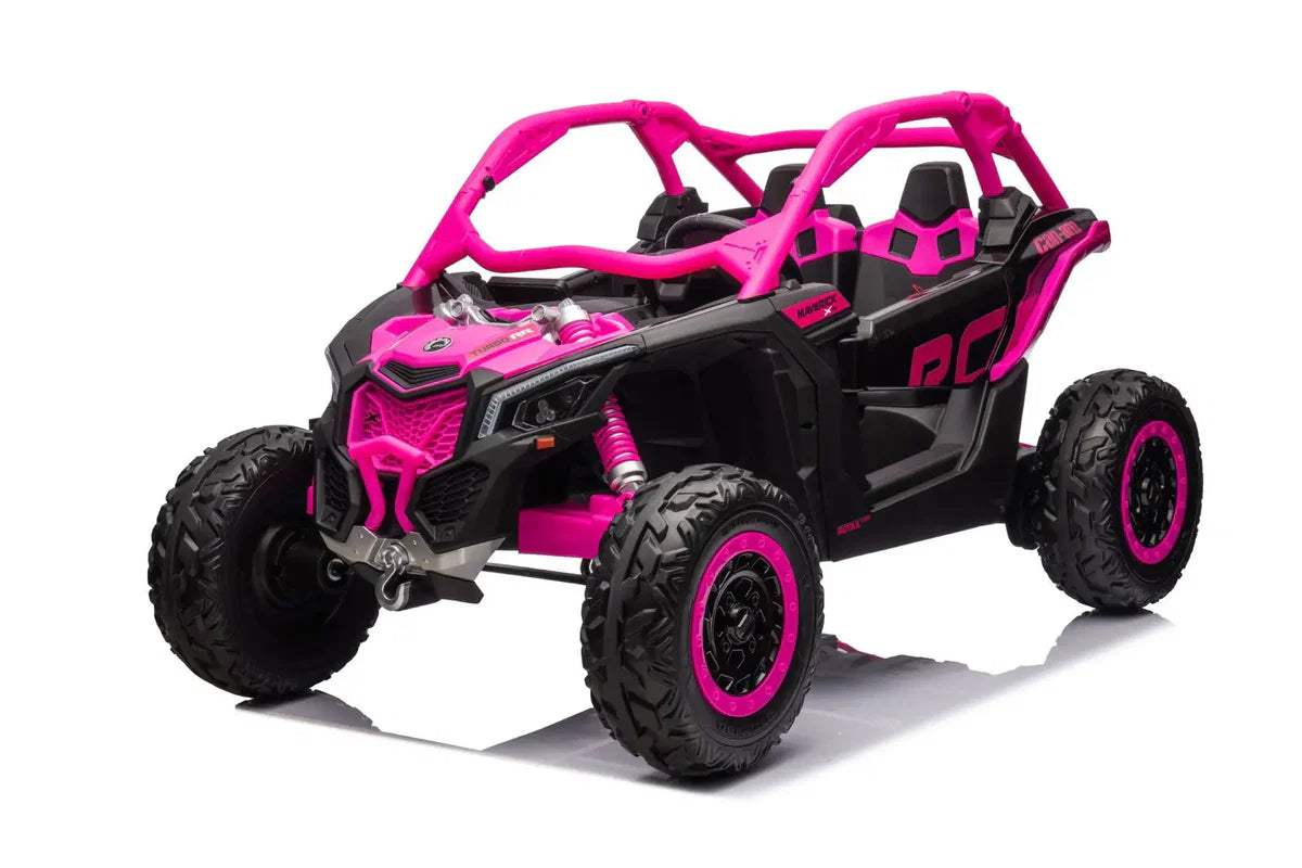 Can Am Maverick 2x24V 4x4 2 Seater Ride on UTV for Kids, PINK, FR9550-PINK