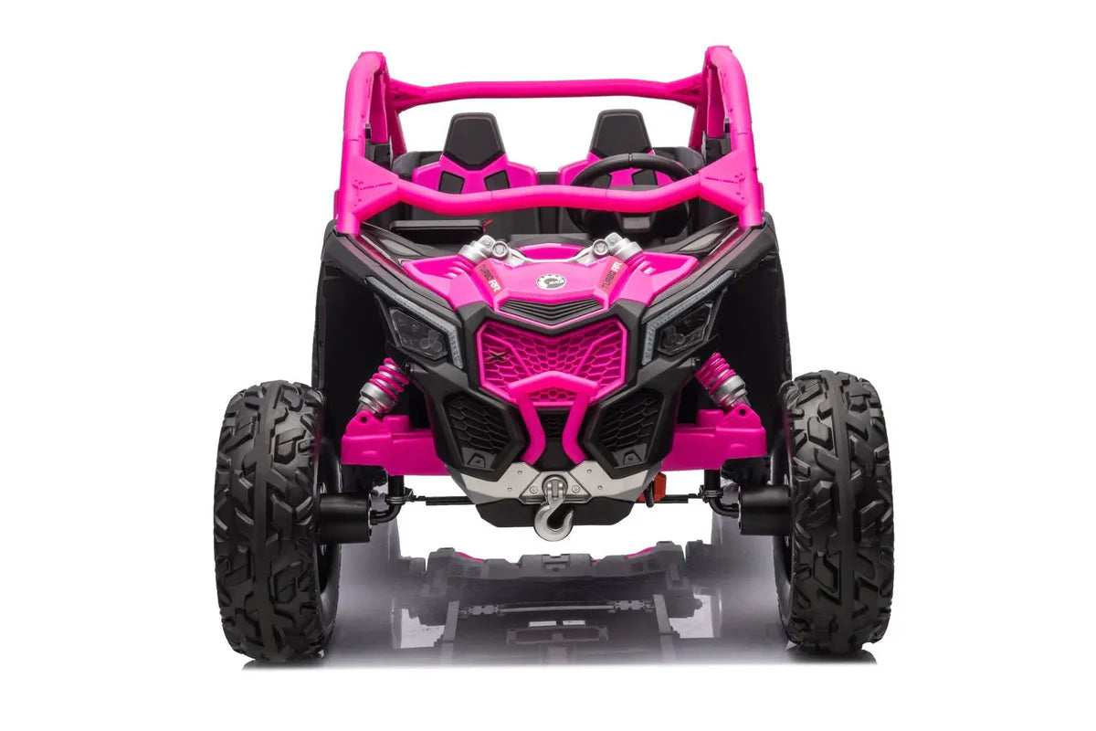 Can Am Maverick 2x24V 4x4 2 Seater Ride on UTV for Kids, PINK, FR9550-PINK