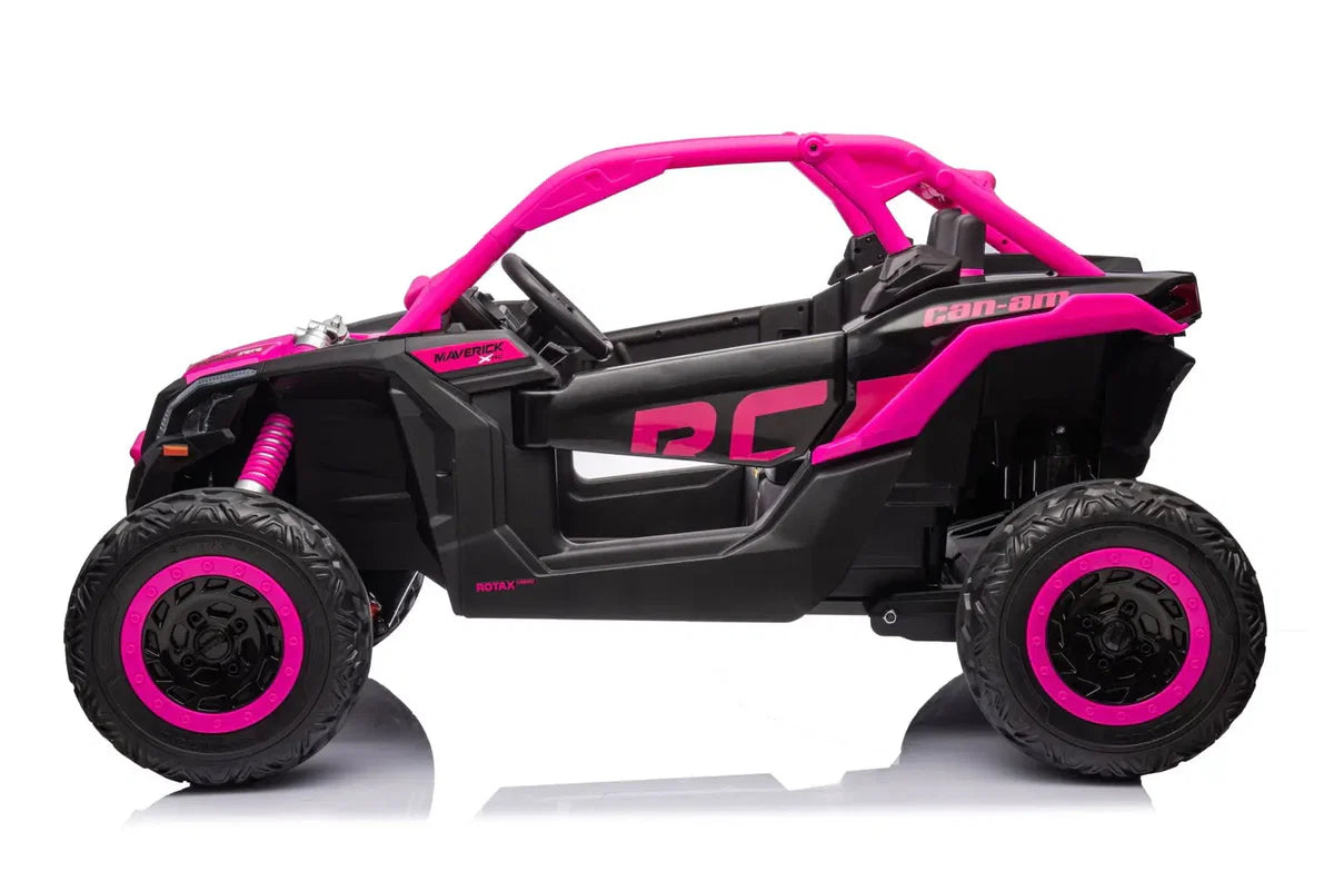 Can Am Maverick 2x24V 4x4 2 Seater Ride on UTV for Kids, PINK, FR9550-PINK