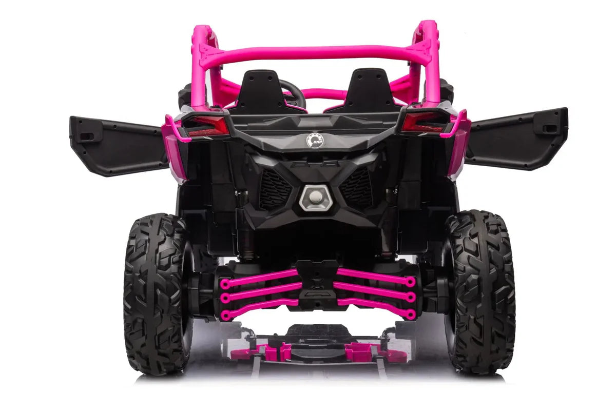 Can Am Maverick 2x24V 4x4 2 Seater Ride on UTV for Kids, PINK, FR9550-PINK