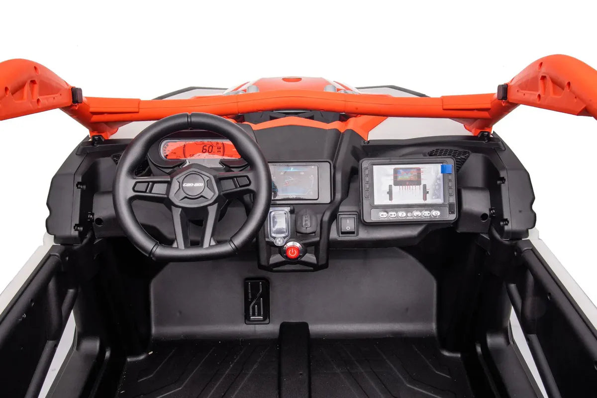 Can Am Maverick 2x24V 4x4 2 Seater Ride on UTV for Kids, ORANGE, FR9550-ORANGE