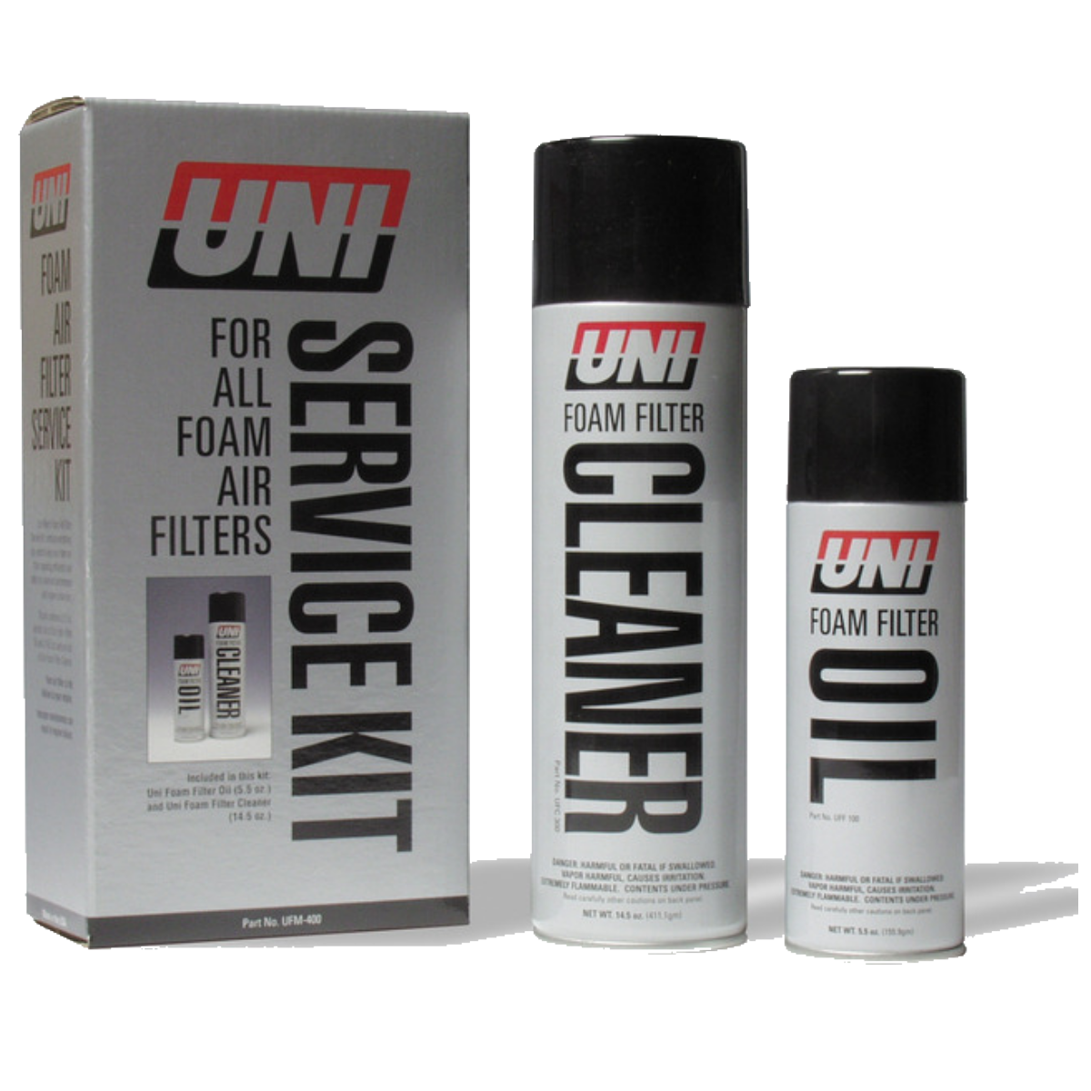 Uni Foam Filter Oil & Filter Cleaner Kit ATV Dirt Bike Chemical Cleaner UFM-400