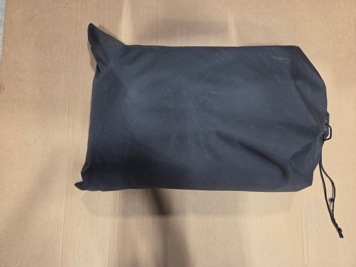 Sea-Doo Switch Sport 21 ft pontoon mooring trailering cover packed in black storage bag with drawstring
