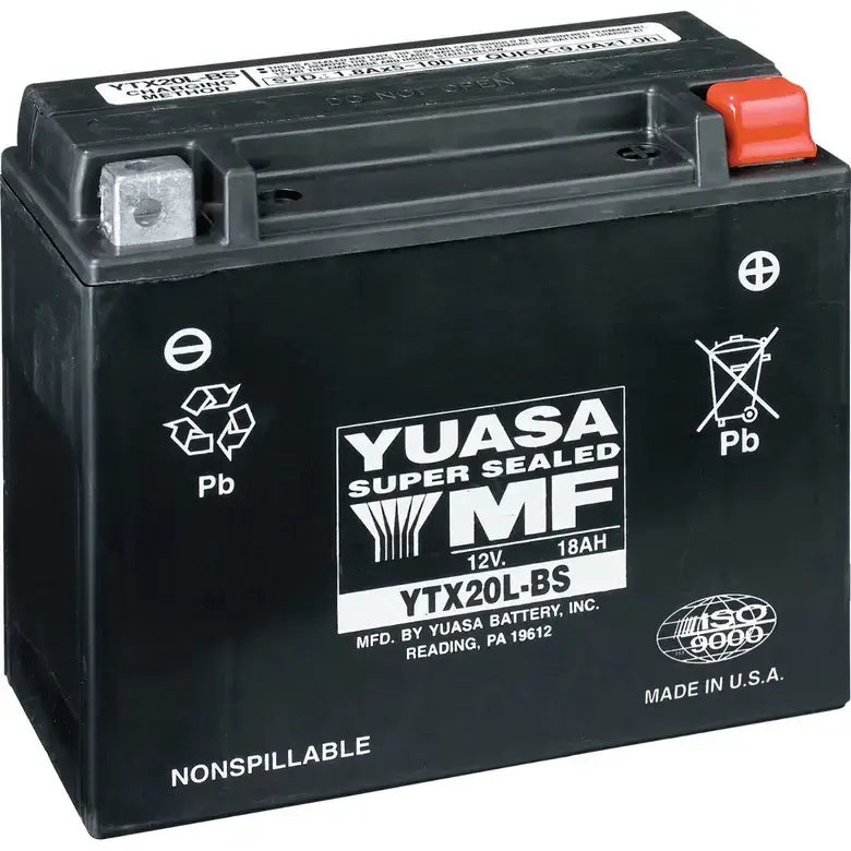 410301203 Yuasa Battery 18 Amps Wet (YTX20L-BS)