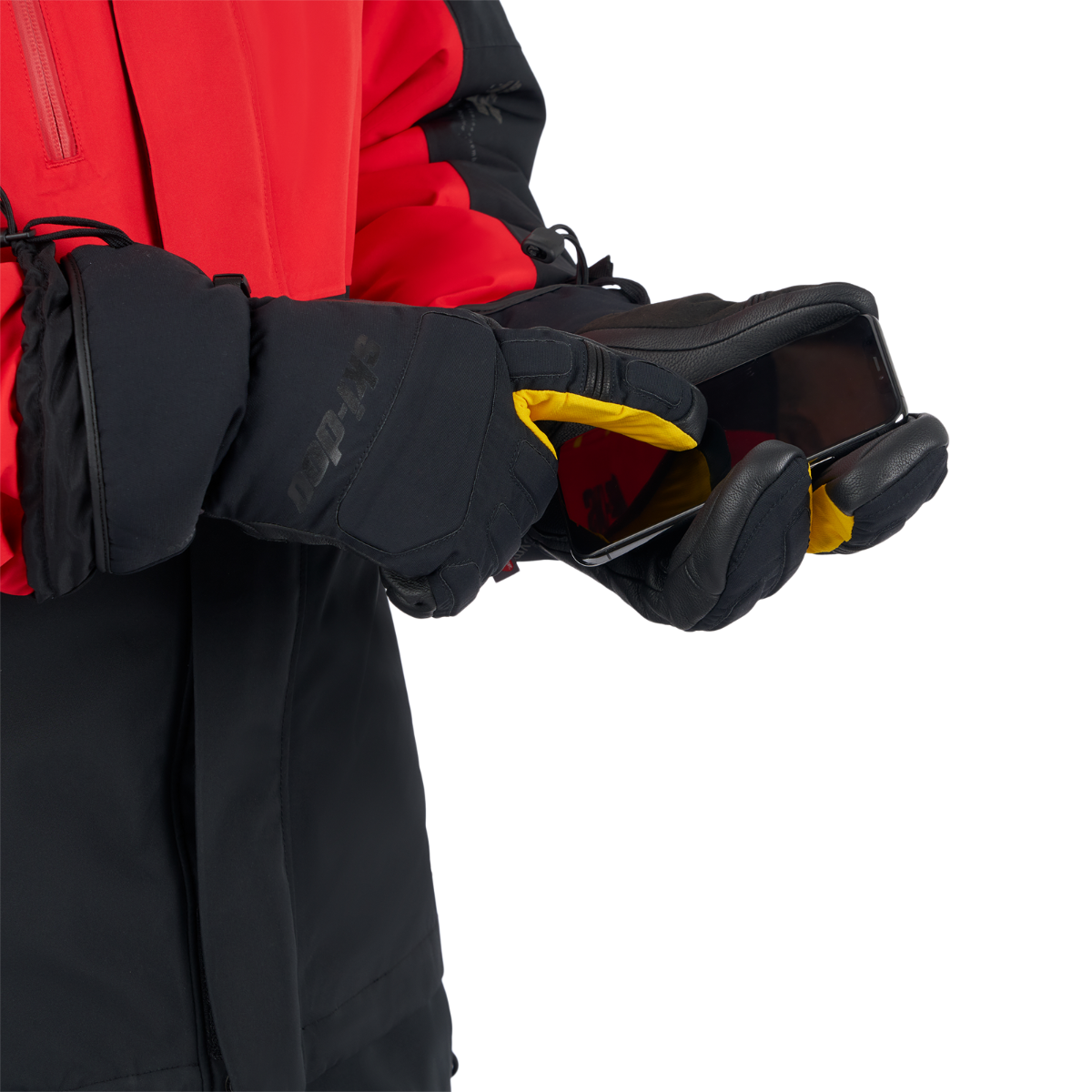 Ski-Doo Unisex Absolute 0 Claw Mitts in Black, second detail view, 446385