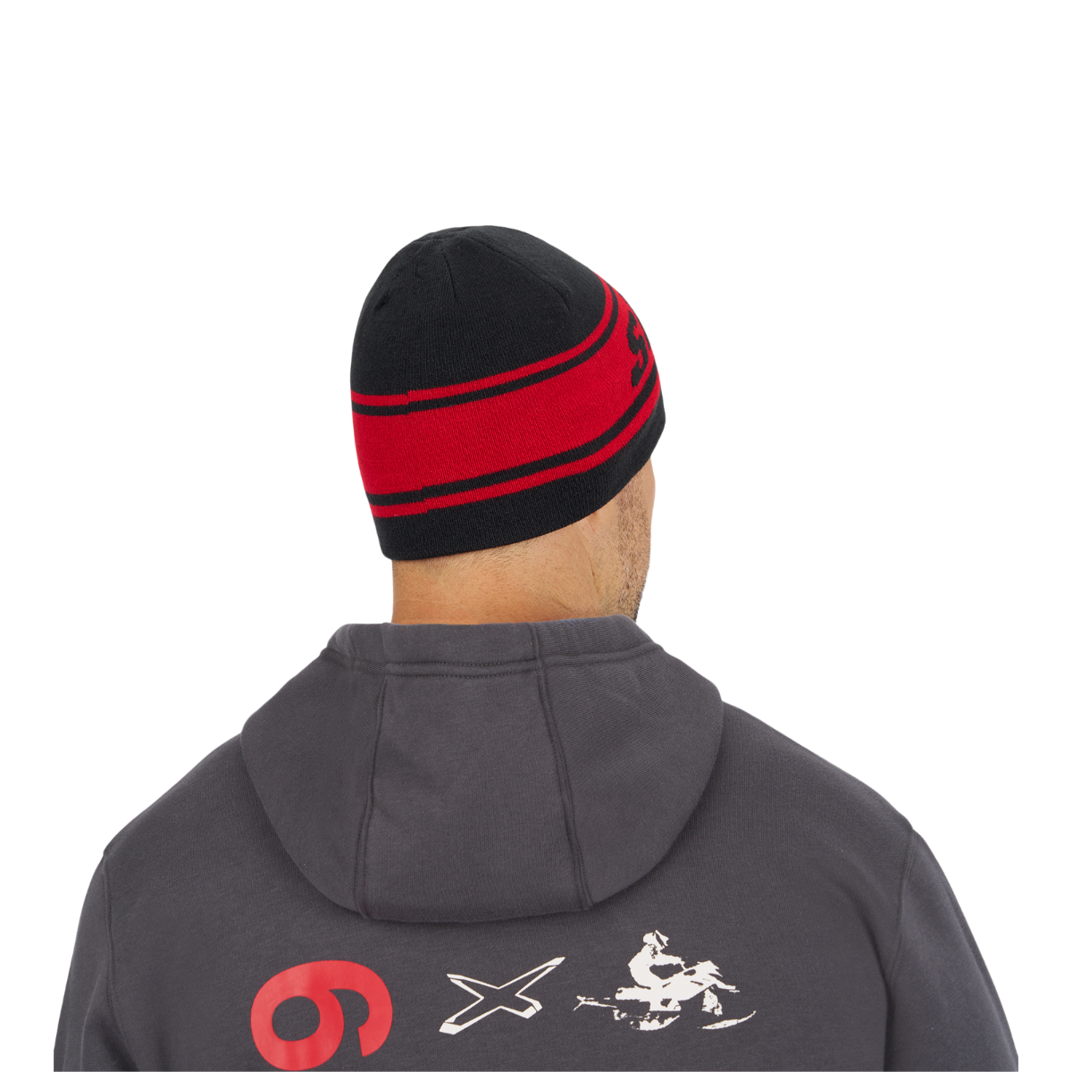 Ski-Doo Unisex Reversible Beanie in Red, reversed side