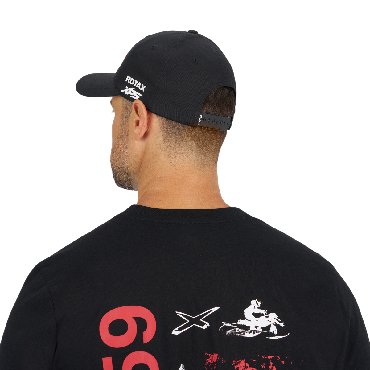 Ski-Doo Unisex X-Team Racing Curved Cap in Black, back