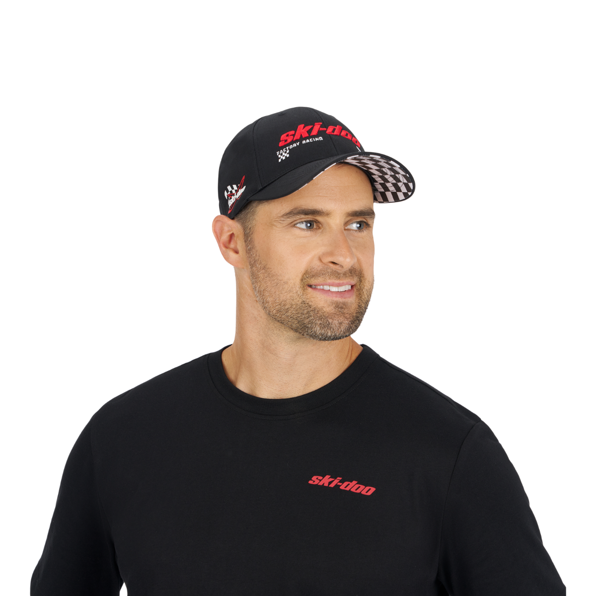 Ski-Doo Unisex X-Team Racing Curved Cap in Black, 448809