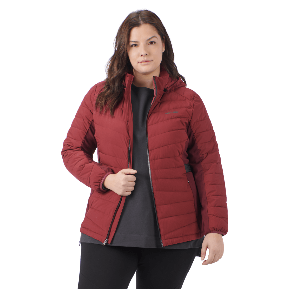 Women's Puffer Hooded Jacket Plus