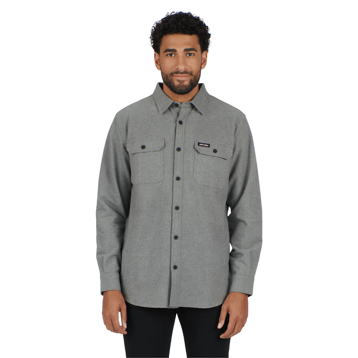 Men's Solid Flannel Shirt