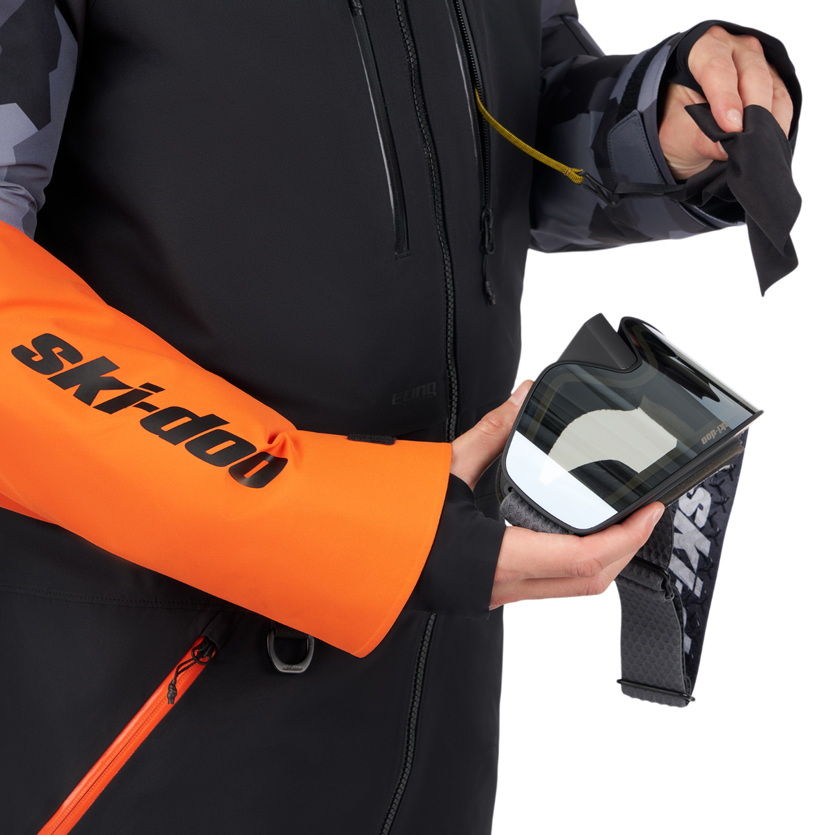Ski-Doo Men's Enduro Insulated One-Piece Suit in Camo, detail