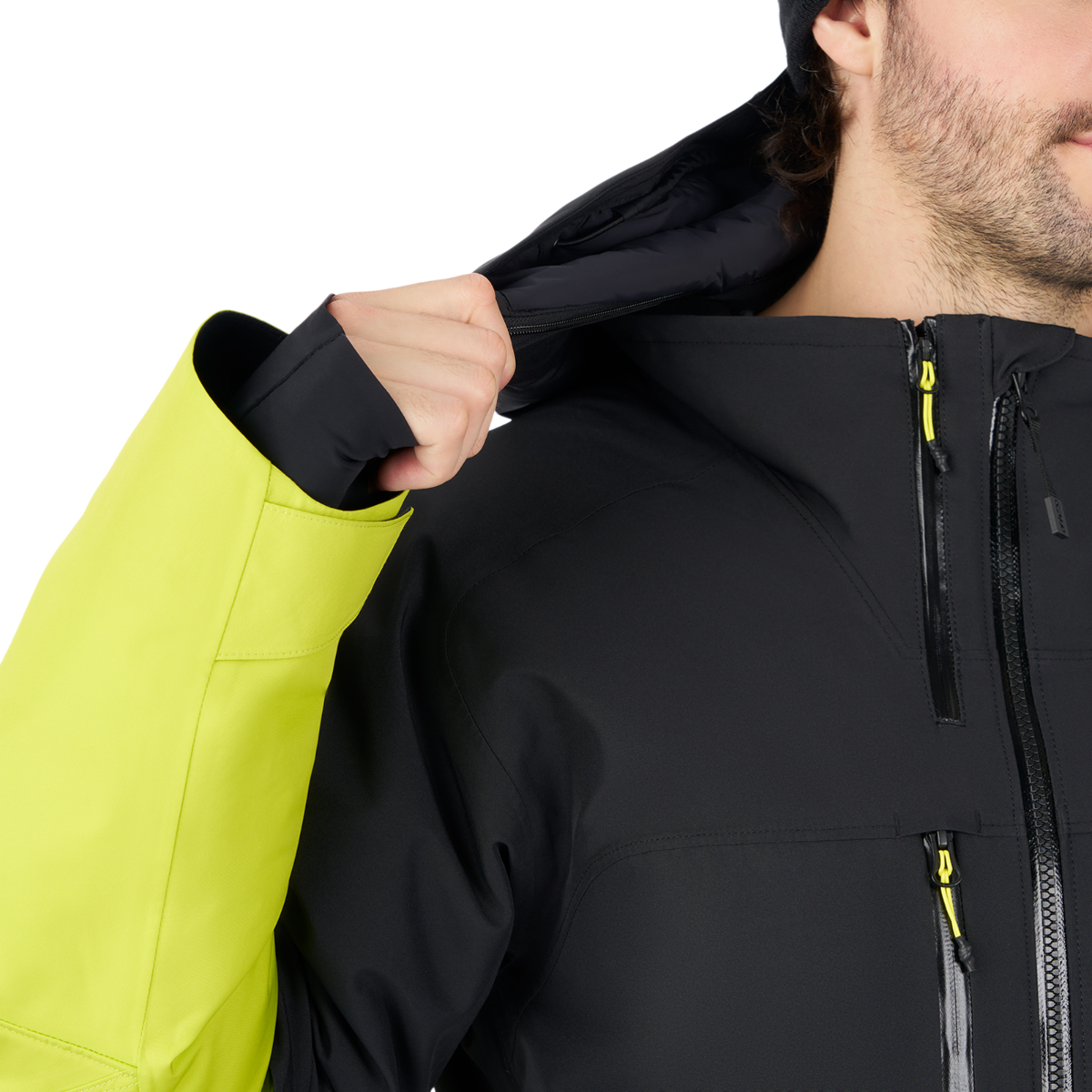 Ski-Doo Men's Enduro Insulated One-Piece Suit in Black, detail