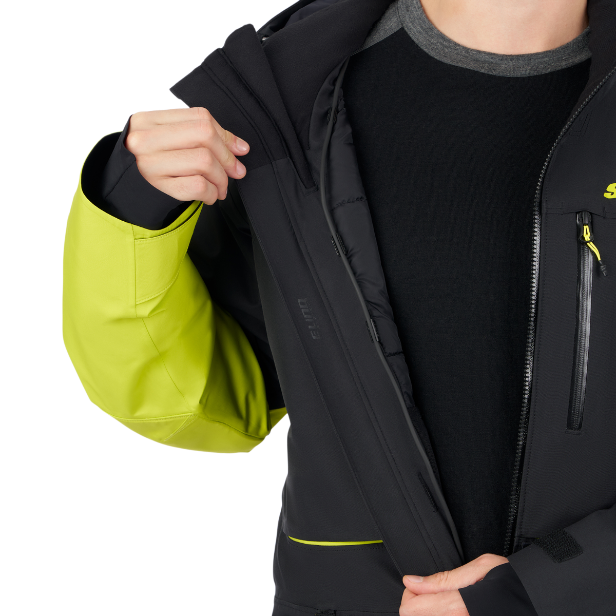 Ski-Doo Men's Enduro Insulated One-Piece Suit in Black, detail