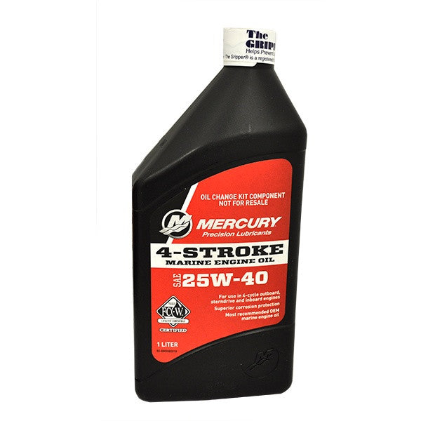 Mercury Marine 25W-40 4-Stroke Oil Change Kit for 15/20 HP Carbureted Outboards - 8M0081914