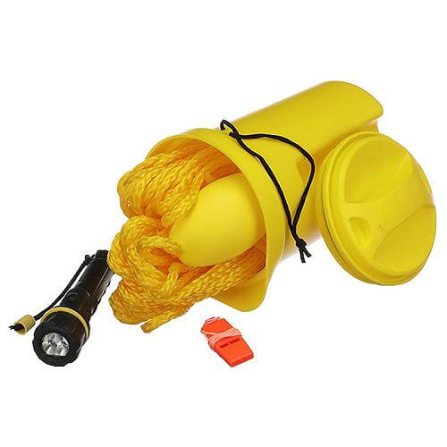 Seachoice Boat Bailer Safety Kit, Includes Flashlight, Whistle, 50 Ft. Line and Bailer, 50-45431
