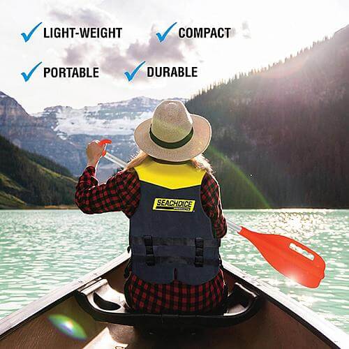 Seachoice Emergency Multi-Purpose Telescoping Boat Hook and Paddle, Orange, 26-72 In, 50-71080