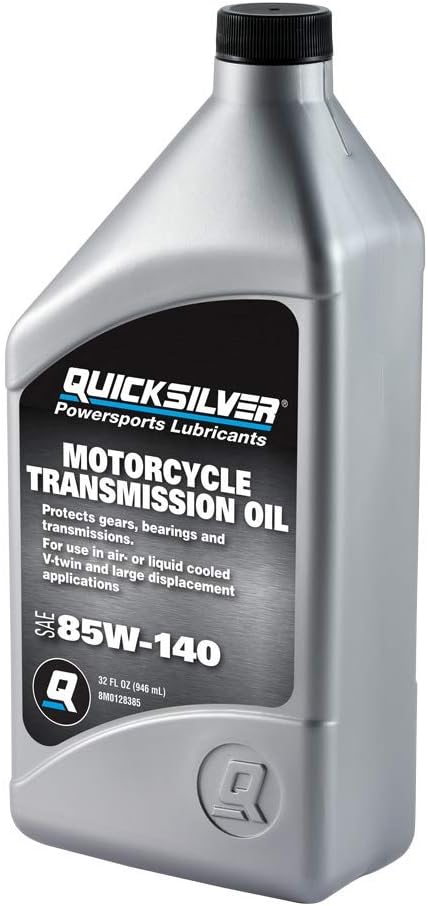 Quicksilver 8M0128385 85W-140 Motorcycle Transmission Oil, 1 Quart
