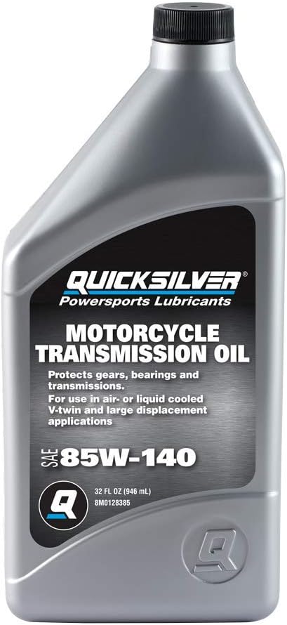 Quicksilver 8M0128385 85W-140 Motorcycle Transmission Oil, 1 Quart