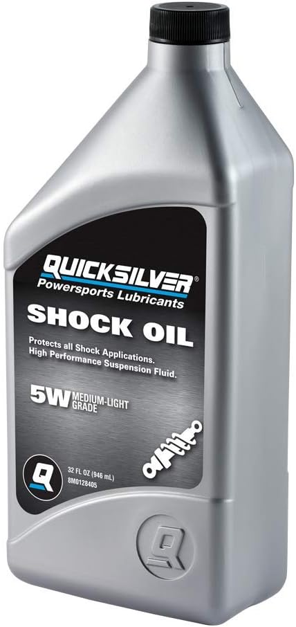 Quicksilver 8M0128405 5W Motorcycle Shock Oil, 1 Quart