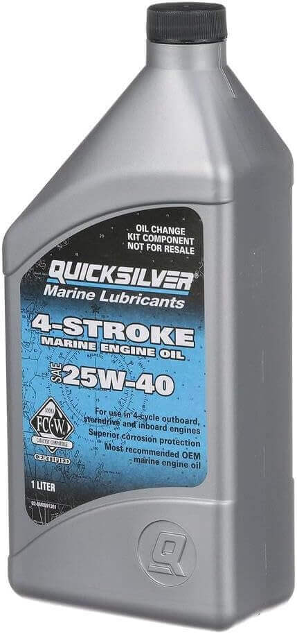 Quicksilver 25W-40 Oil Change Kit for 25/30 HP oil bottle