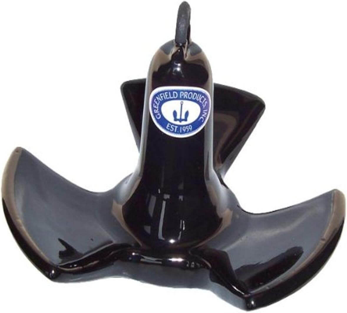 Black Metallic colored anchor on white background