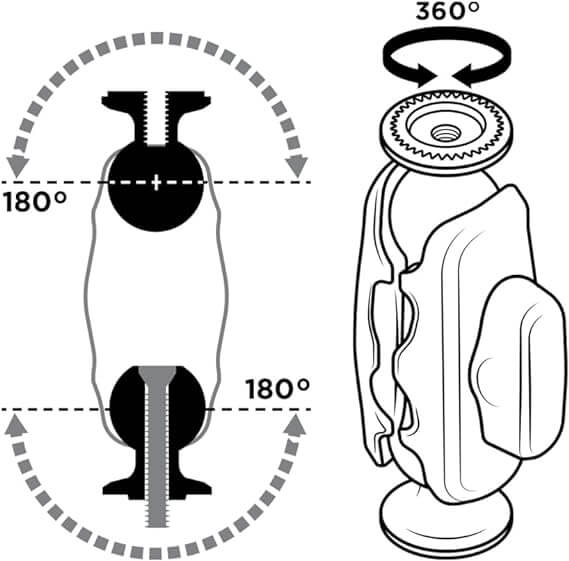 Quad Lock 360 Arm - Dual Pivot Small (2")