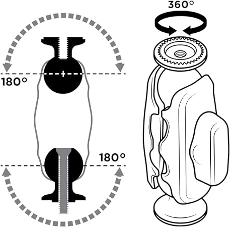 Quad Lock 360 Arm - Dual Pivot Medium (3")