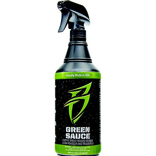 Bling Sauce Green Sauce Enzyme-Based Mold and Mildew Stain Remover and Treatment 32oz, GSC00946