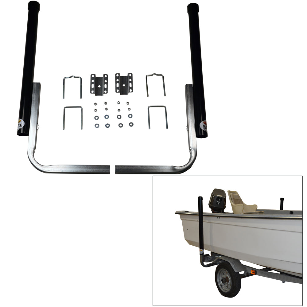 CE Smith 40" Post Style Trailer Guide-ONS ith Unlighted Posts, Black, 27626