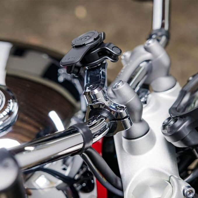 Quad Lock Motorcycle Handlebar Mount PRO Chrome - Large