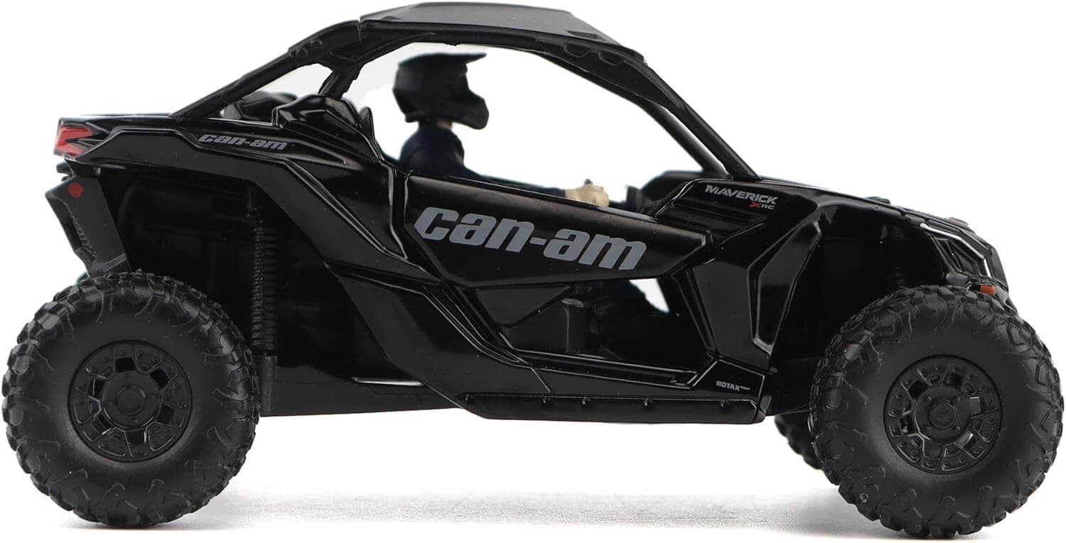 Black Can-Am off-road vehicle on a white background