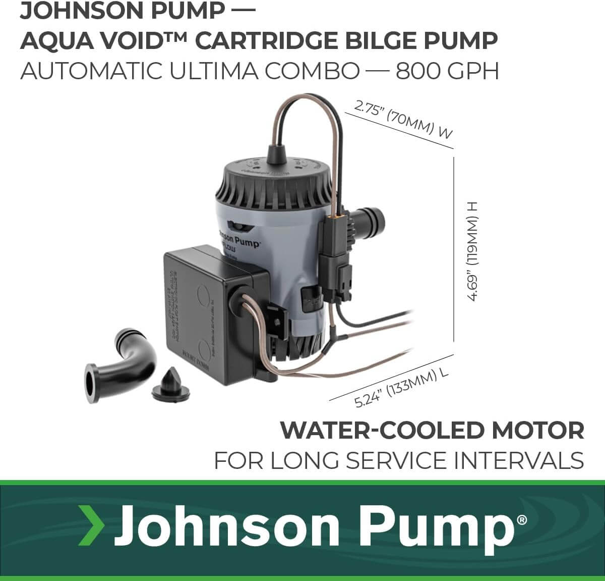Johnson Pump Aqua Void Ultima Combo Bilge Pump 800GPH, 10-13636-01