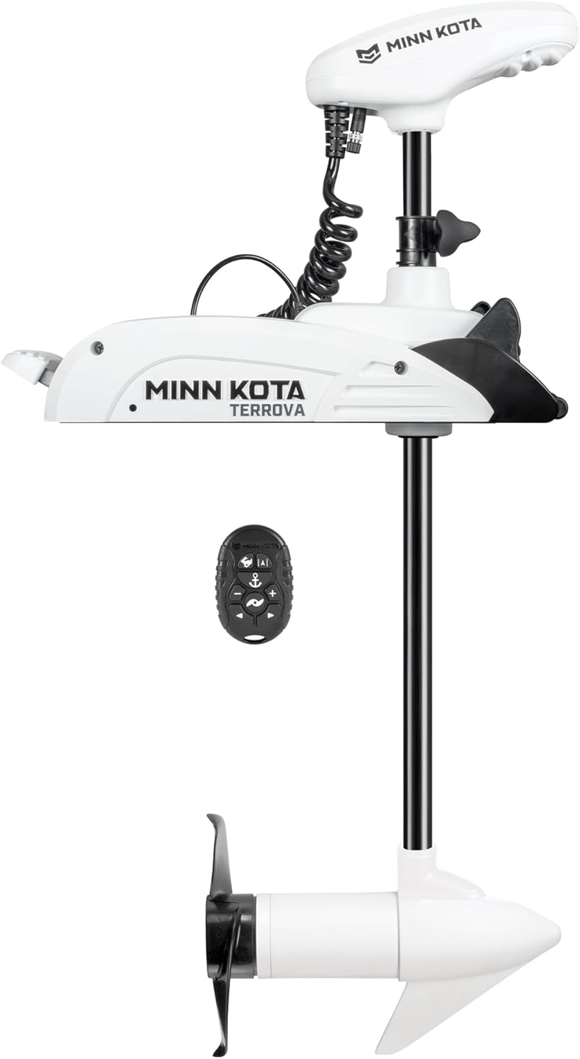 Minn Kota 1358339 Riptide Kayak Terrova Bow-Mount Electric Trolling Motor with GPS, 55 Lb. Thrust, 36 in. Shaft, Saltwater