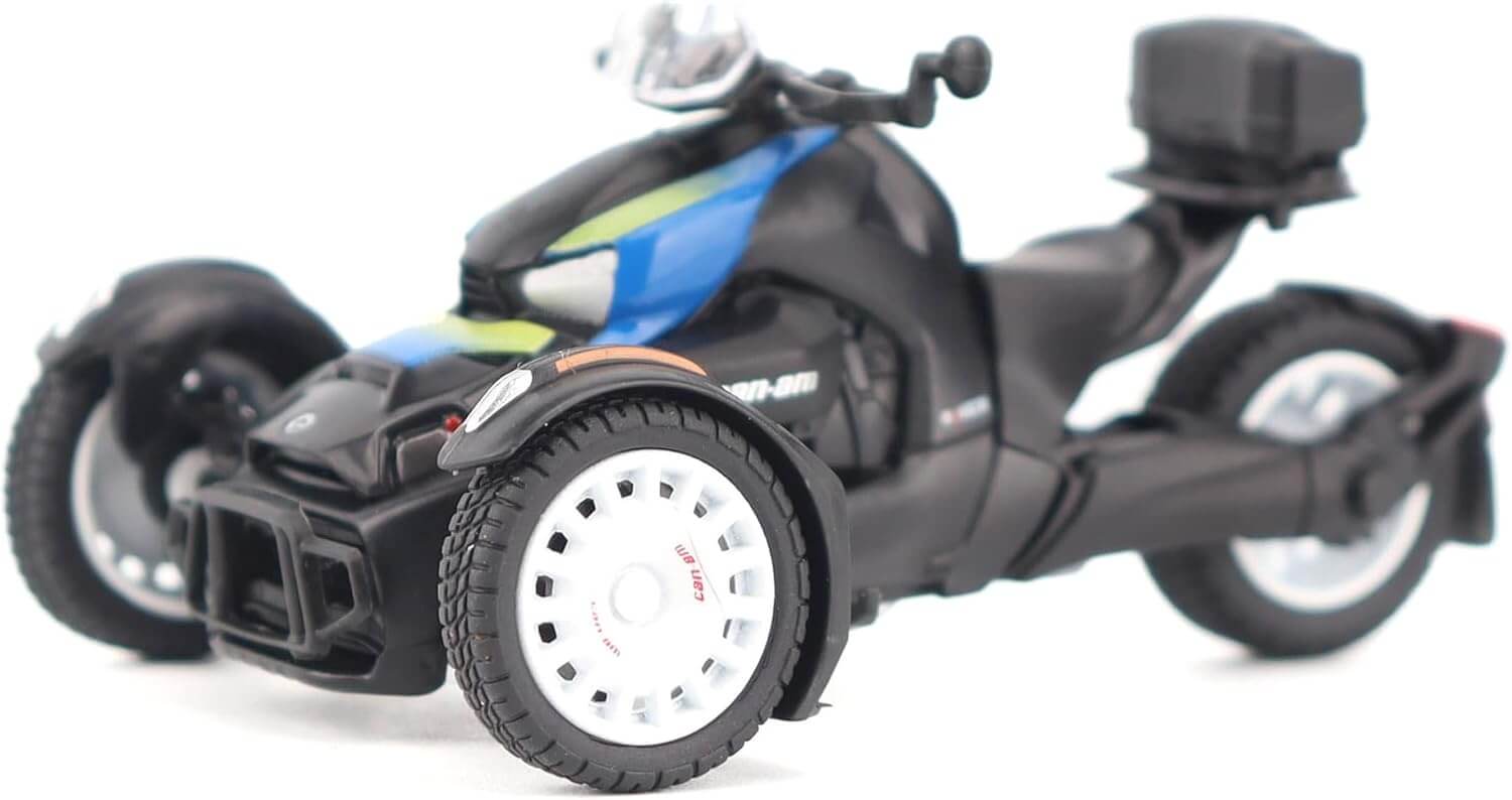 Model of a three-wheeled vehicle on a white background