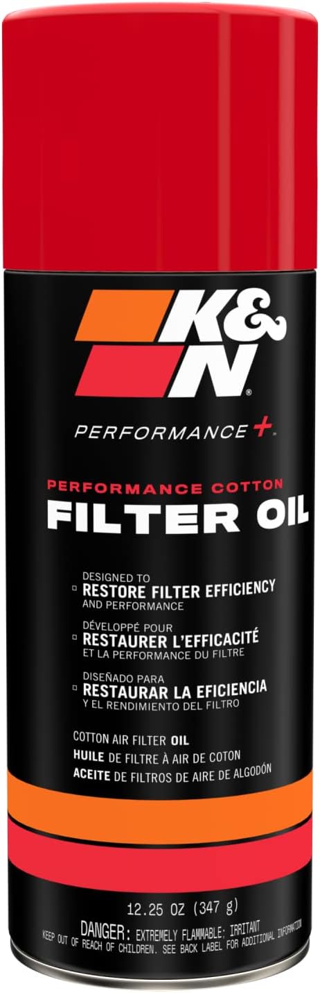 K&N Filters Air Filter Oil - 12.25oz - Aerosol Spray Can, Black