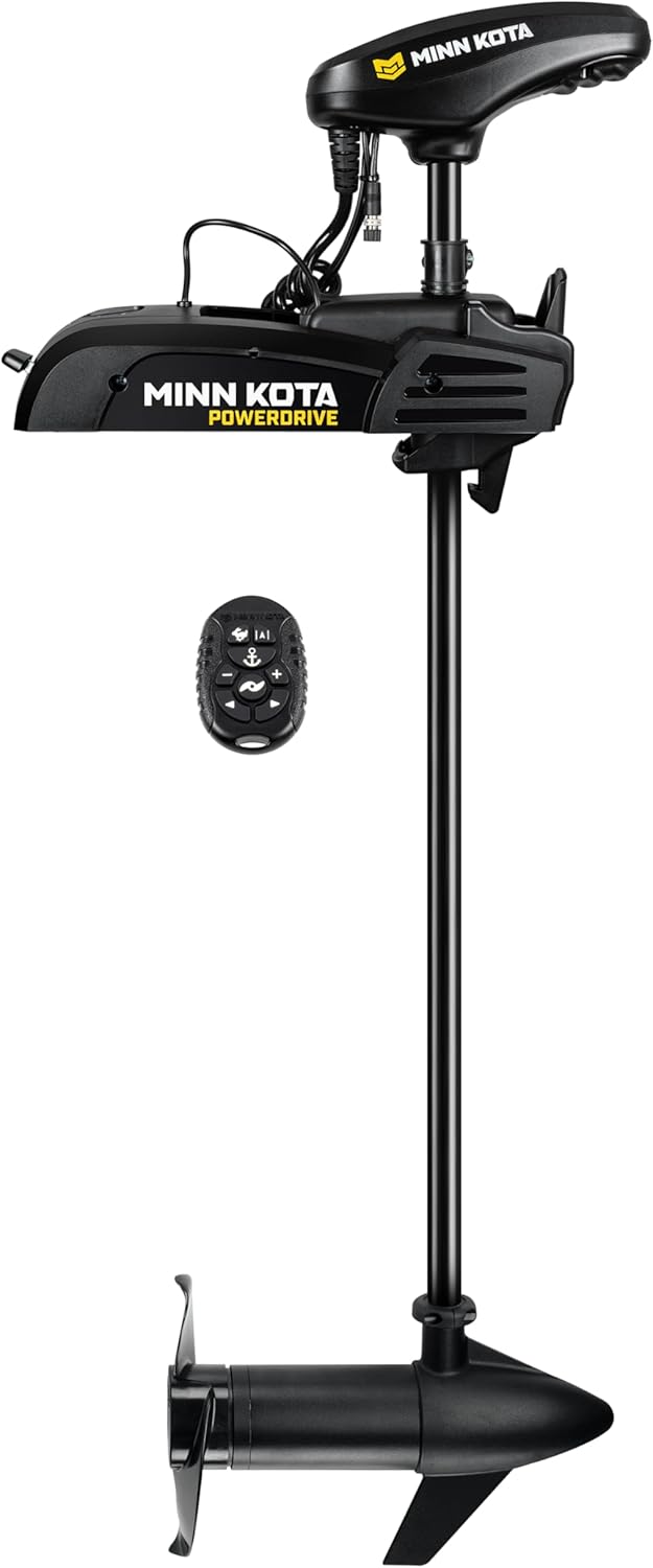 Minn Kota 1358451 Powerdrive™ Bow Mount Freshwater Trolling Motor w/Micro Remote, 55 lbs. Thrust, 54" Shaft, 12 Volts