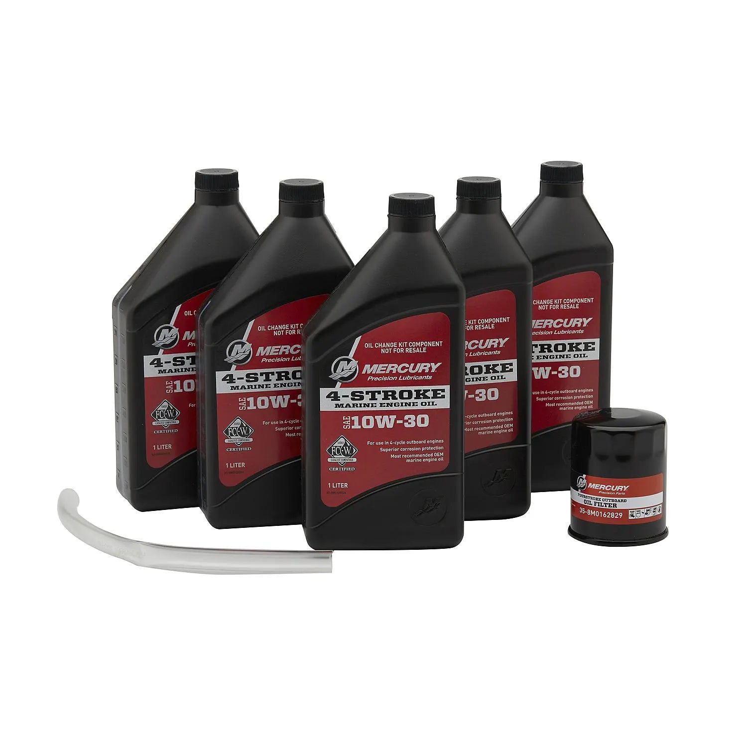 Mercury Marine 10W-30 4-Stroke Outboard Oil Change Kit for Mercury 2.1L 75/90/115 HP EFI Outboards - 8M0107510