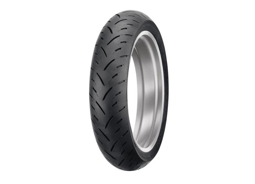 Can-Am Pulse motorcycle rear tire 150/60R17 black tread side view