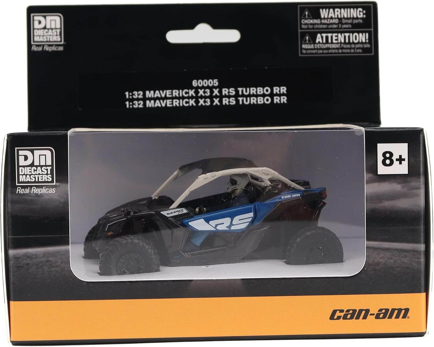 Model off-road vehicle in packaging with Can-Am branding
