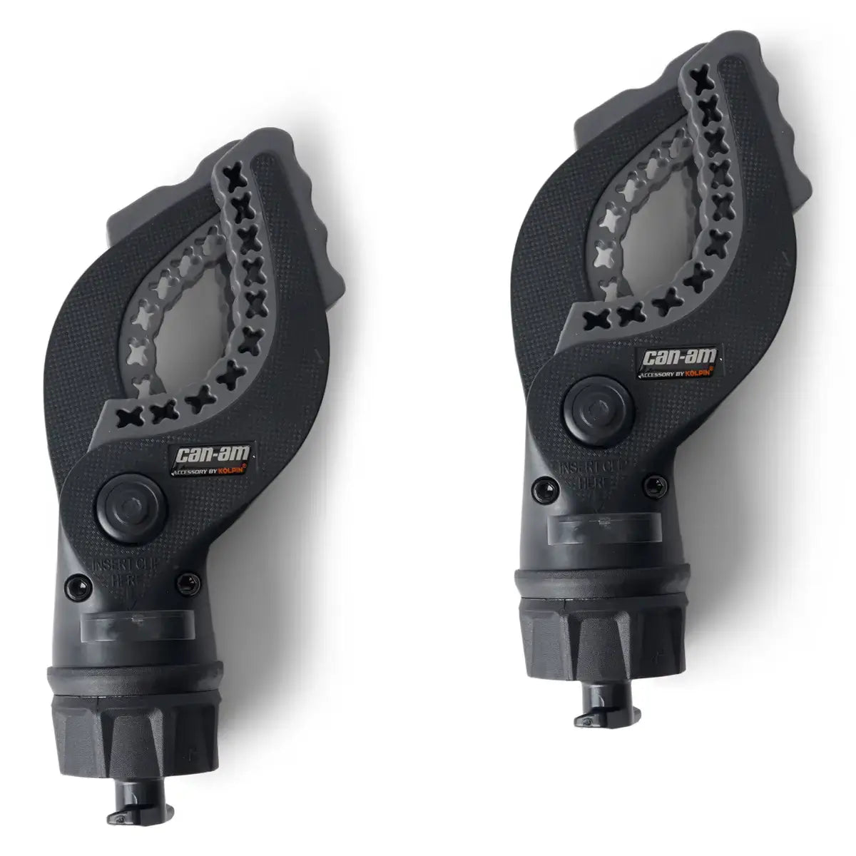 Set of black Can-Am clamps